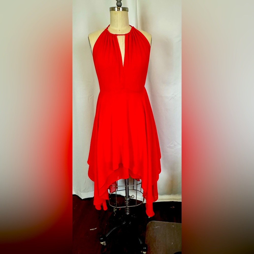 Bright red cocktail dress!